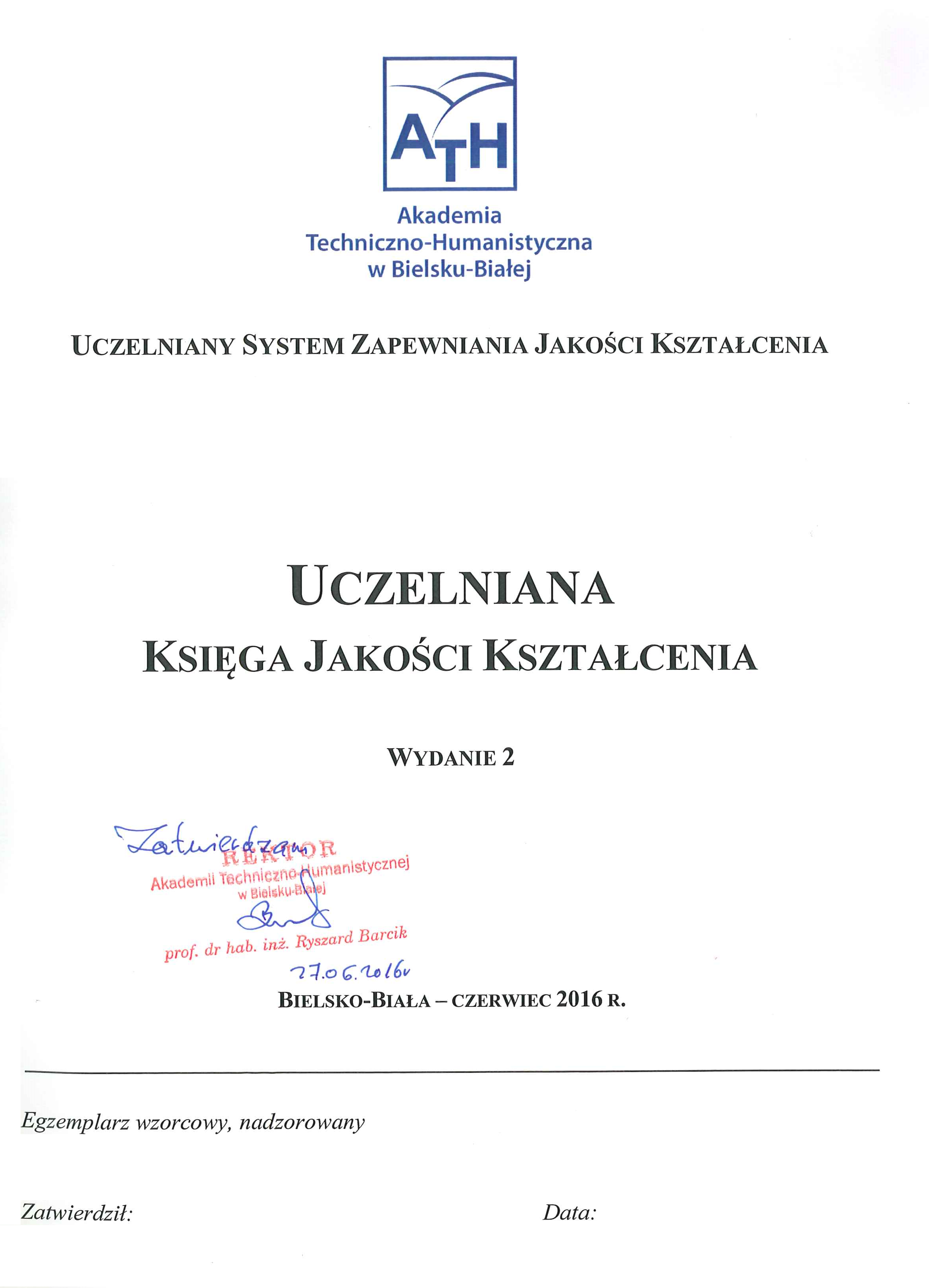 Uczelniana Księga Jakości Kształcenia